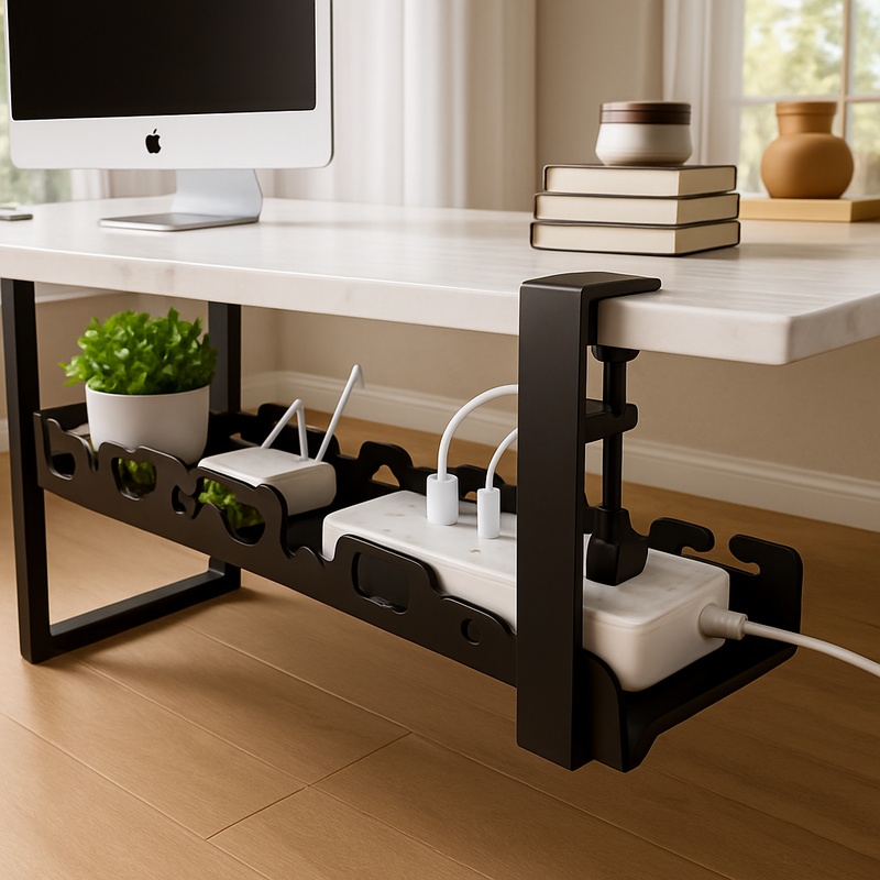 Cable Tray Under Desk - Bandeja Metálica para Cables Debajo del
