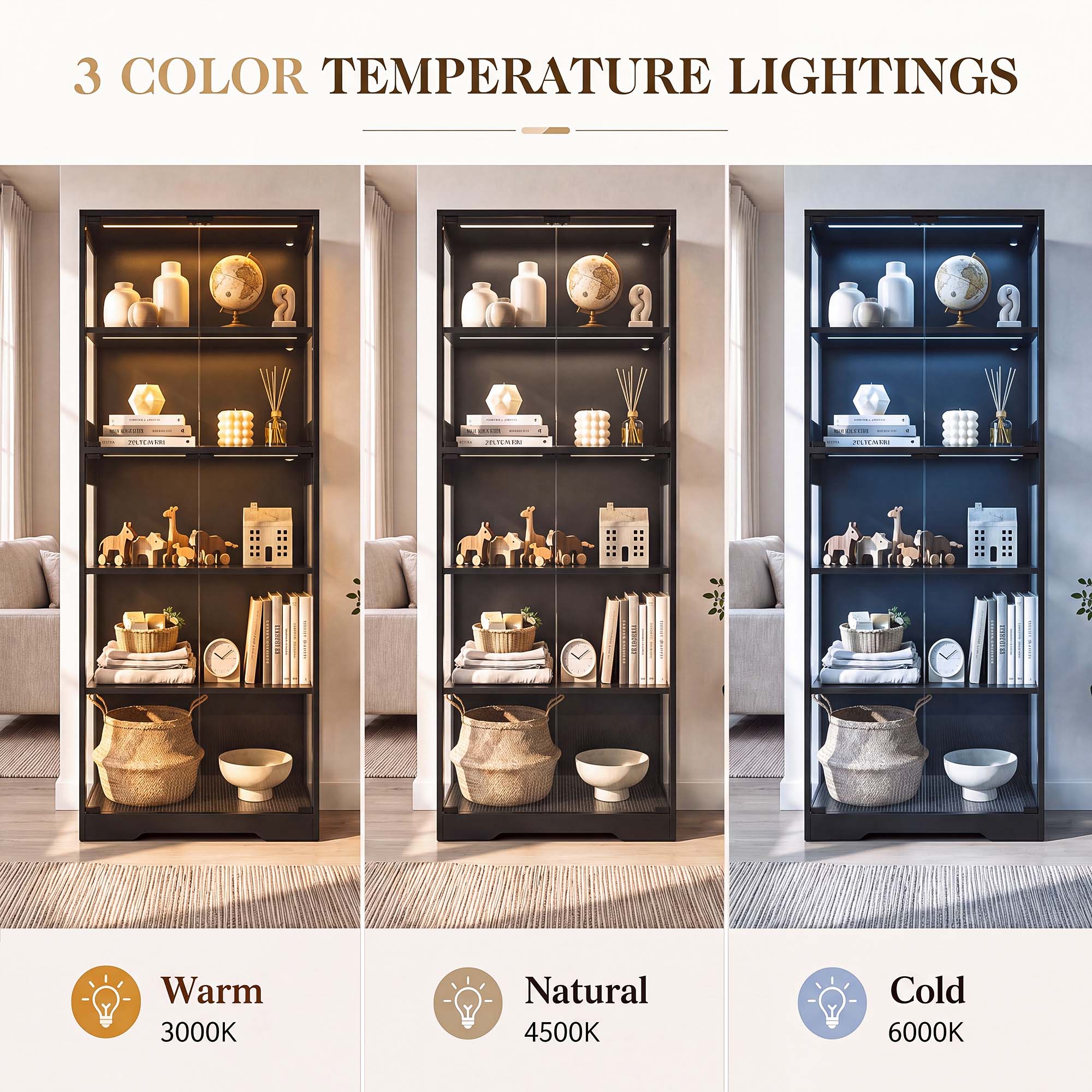 TCGBKAF Vitrina de 5 niveles c - Office Storage Cabinet reseña y precio