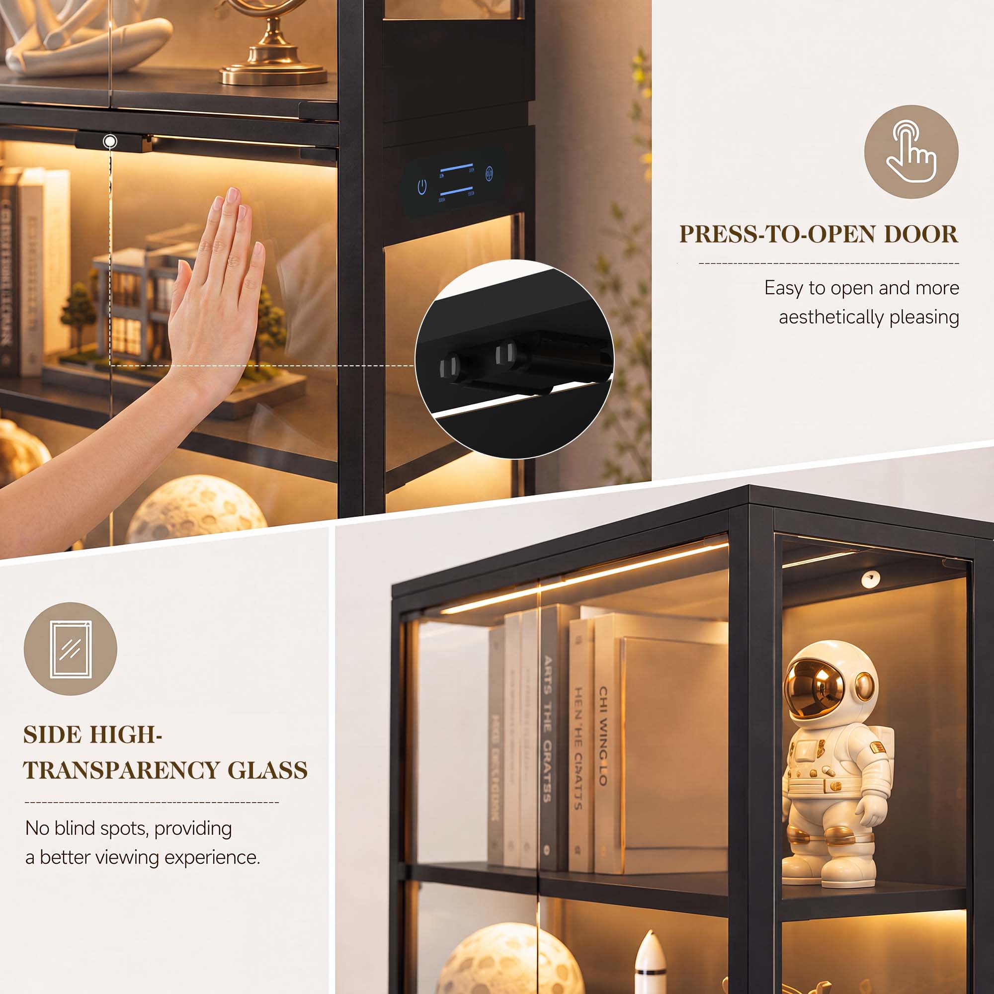 TCGBKAF Vitrina de 5 niveles c - Office Storage Cabinet reseña y precio