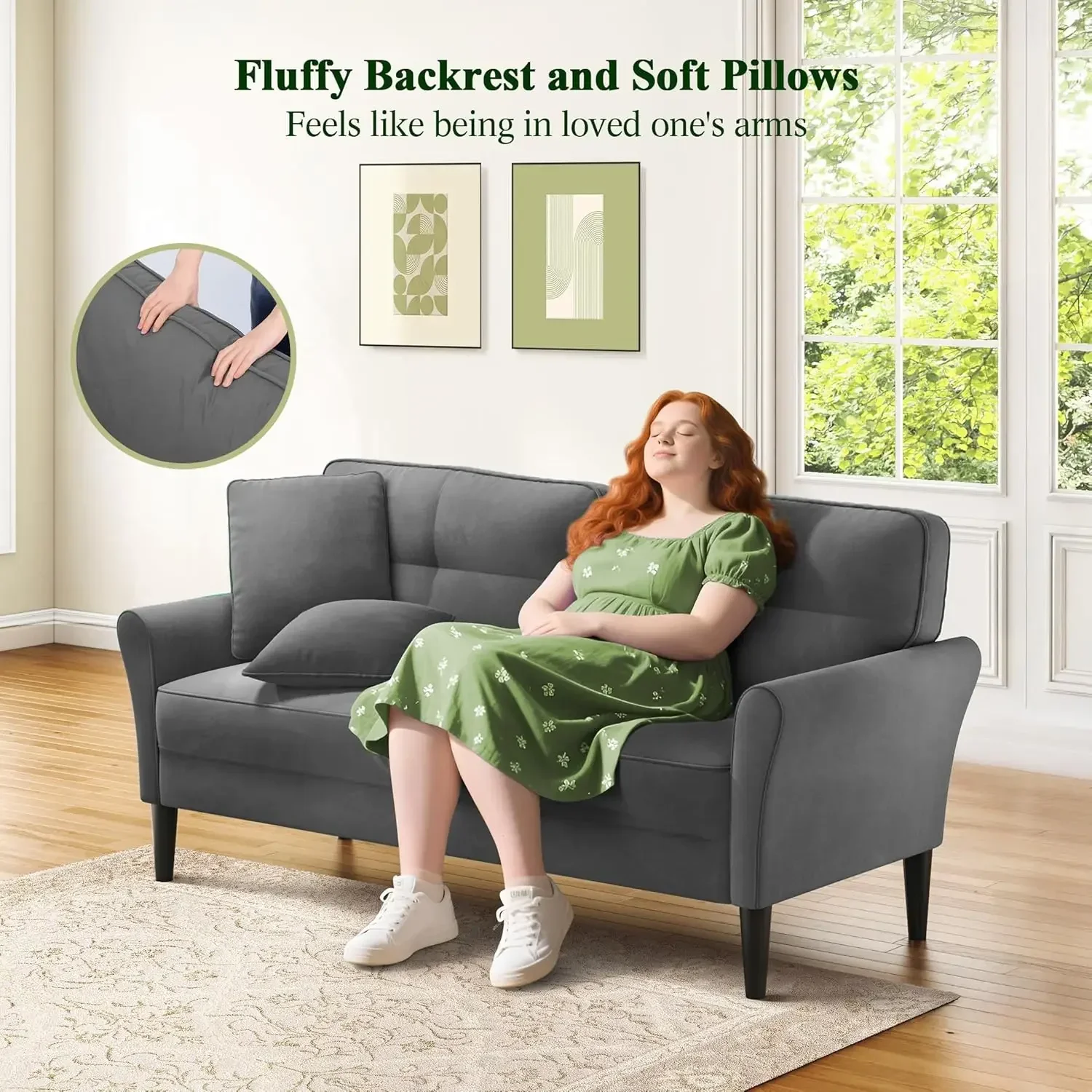 Sofá Loveseat de 69 Pulgadas,  - Office Furniture For Small Spaces reseña y precio