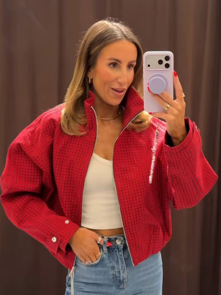 Chaqueta Bomber a Cuadros para - Coat Rack Standing reseña y precio