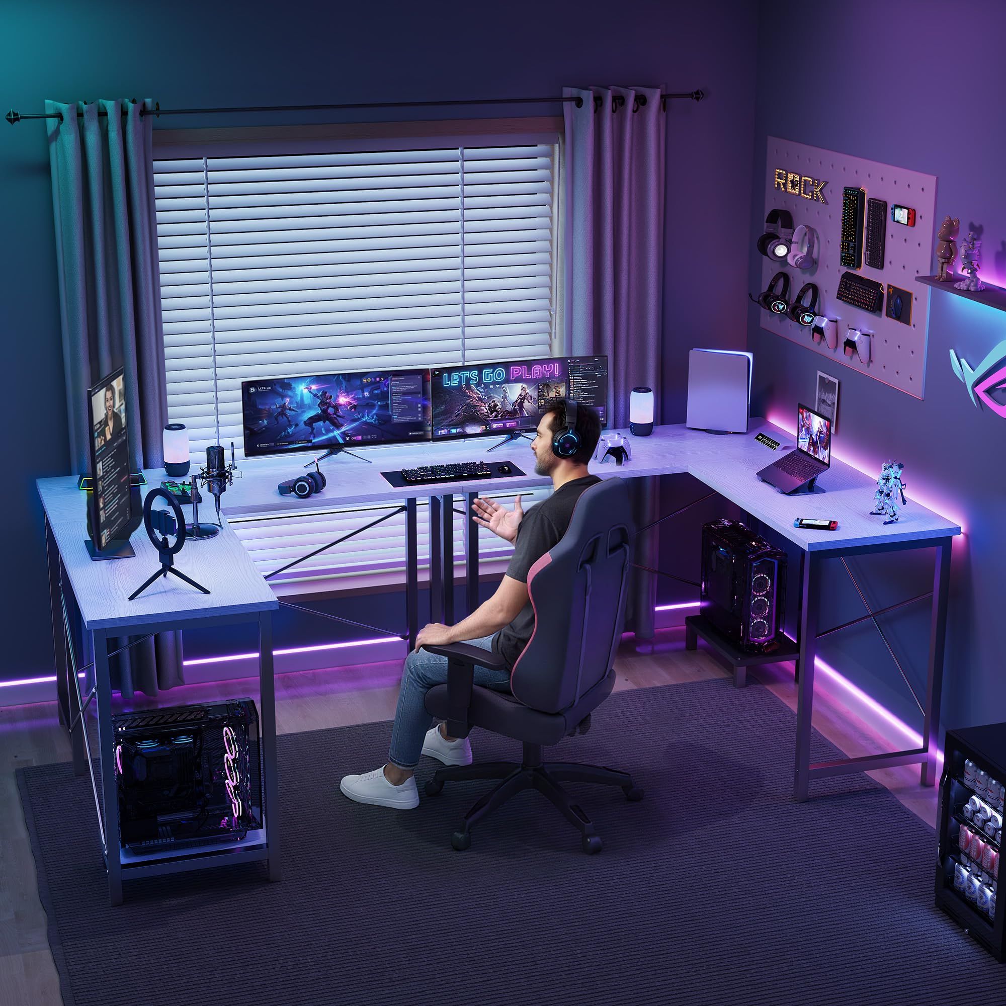 Escritorio en Forma de L JHK d - Office Furniture For Small Spaces reseña y precio