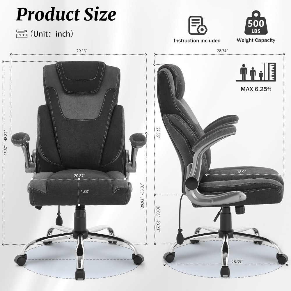 Silla de oficina grande y alta - Office X Furniture reseña y precio
