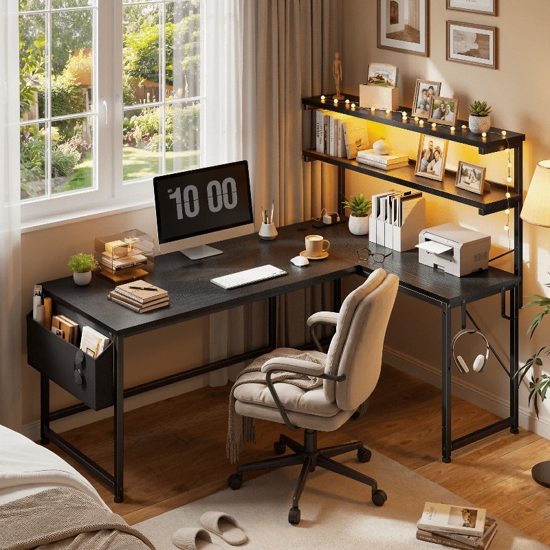 Escritorio de Computadora en F - Office Furniture For Small Spaces reseña y precio