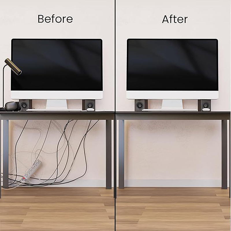 Bandeja organizadora de cables - Cable Tray Under Desk reseña y precio